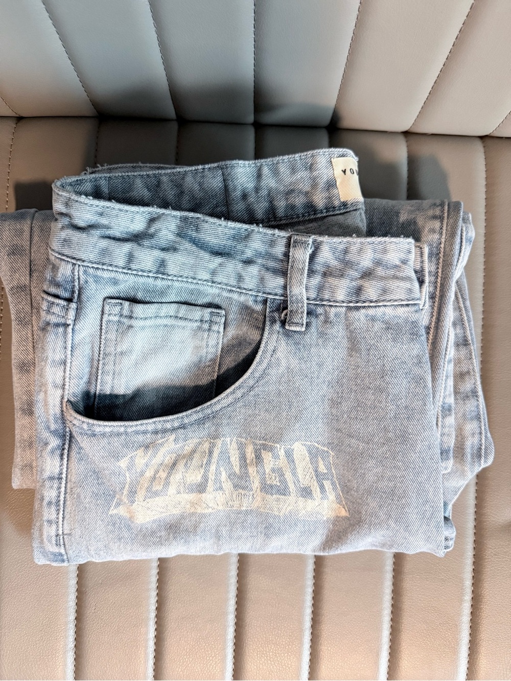 YoungLA Light Wash Relaxed Fit Men’s Jeans